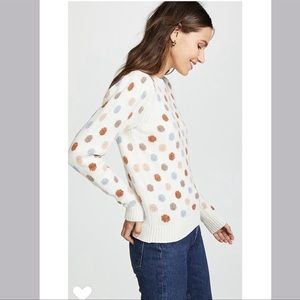 Rebecca Taylor La Vie Jaquard Polka Dot Sweater
